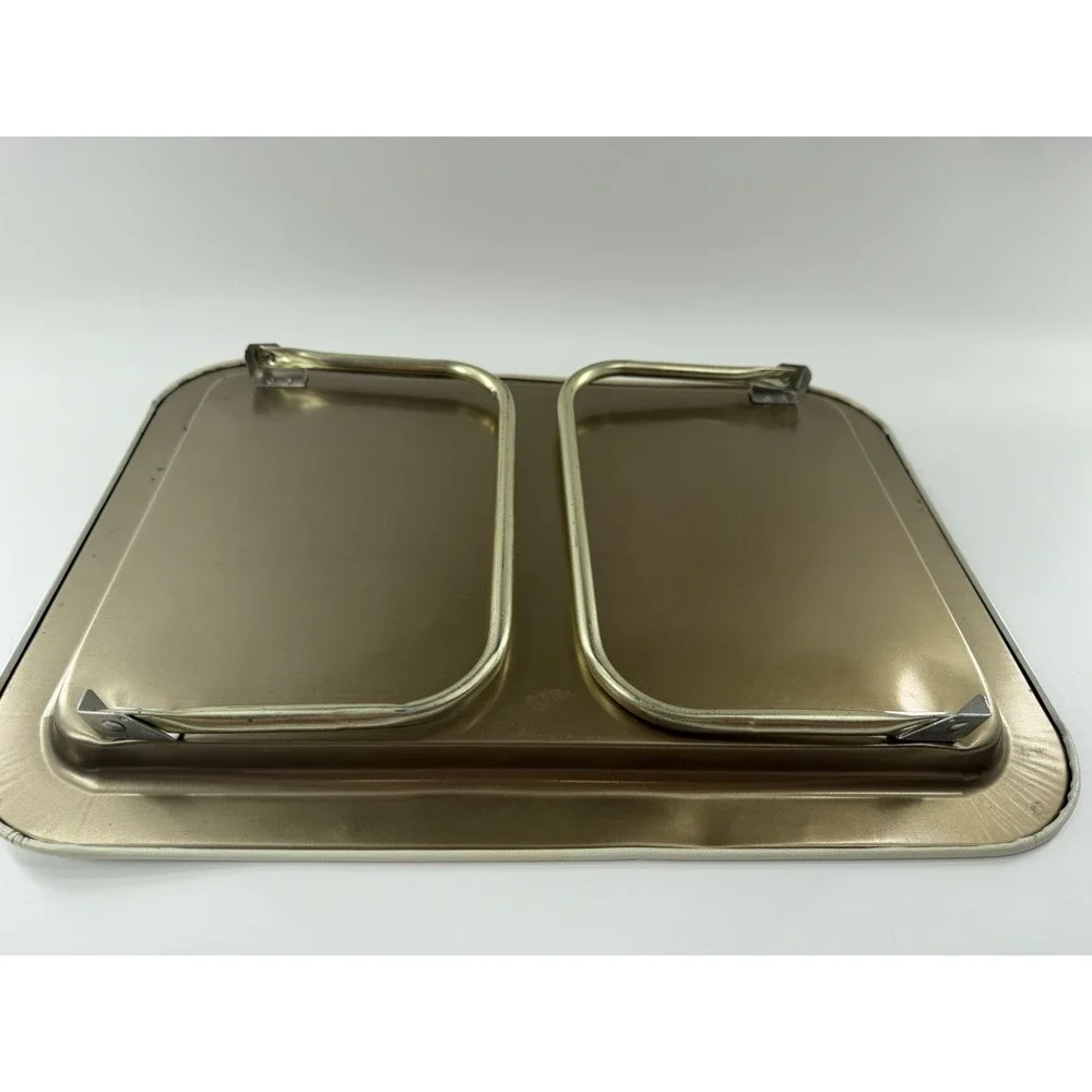 Vintage Metal Tray CHD 1990 Floral Decorative TV Folding Dinner